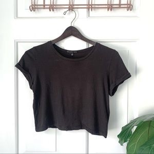 Urban Outfitters Faded Black Cropped Tee